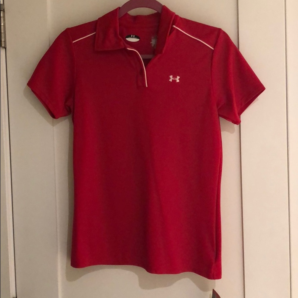 Hot pink golf polo; dry fit